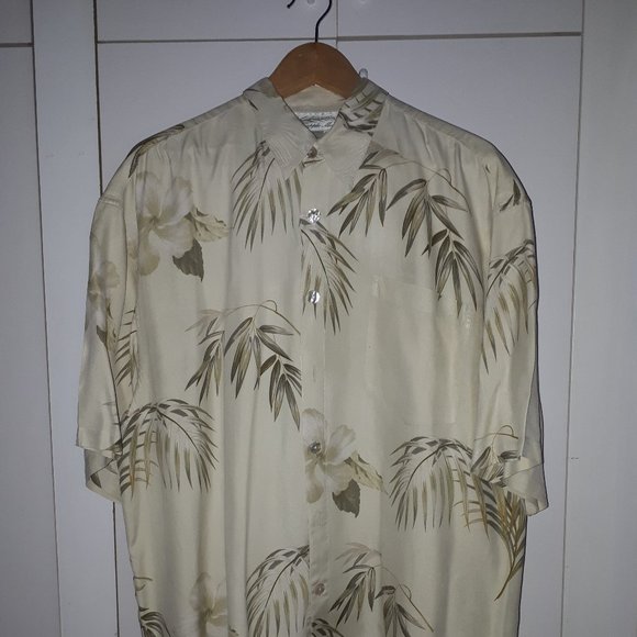 Silk Tropical Short sleeved Men's Shirt XL - Picture 4 of 5